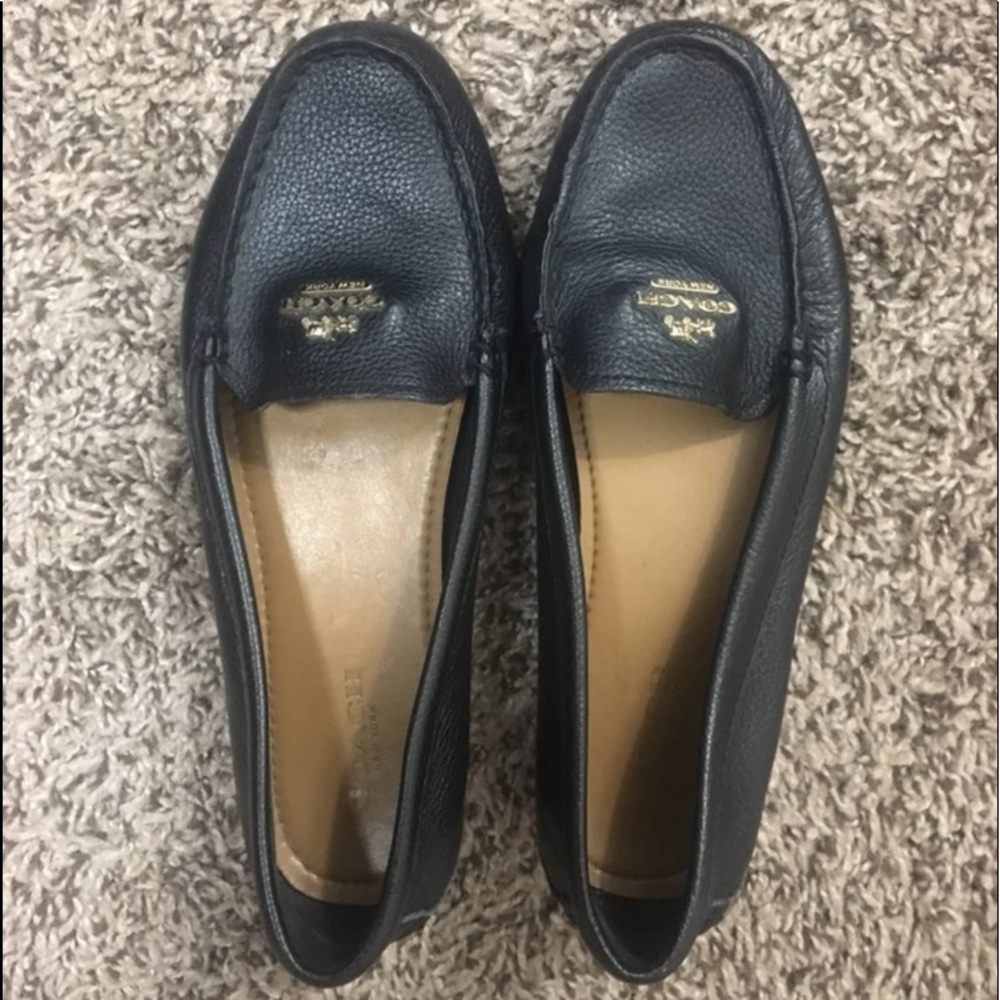 Black coach loafers